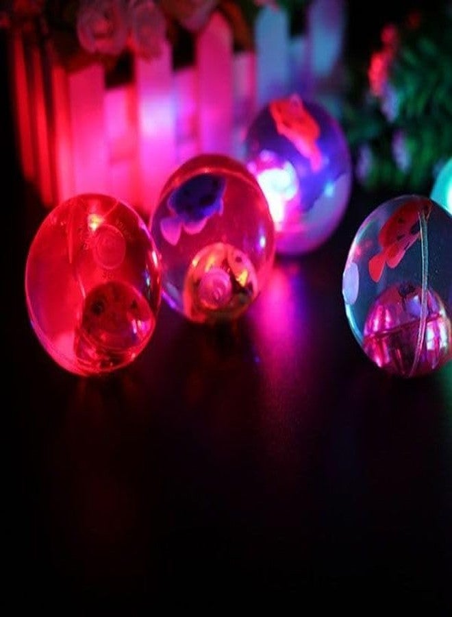 Trusmile LED Bounce Ball Set Crazy Ball high Bounce Magic Ball Holographic Party Ball with Light (Multicolour) (Pack of 2) - Image 2